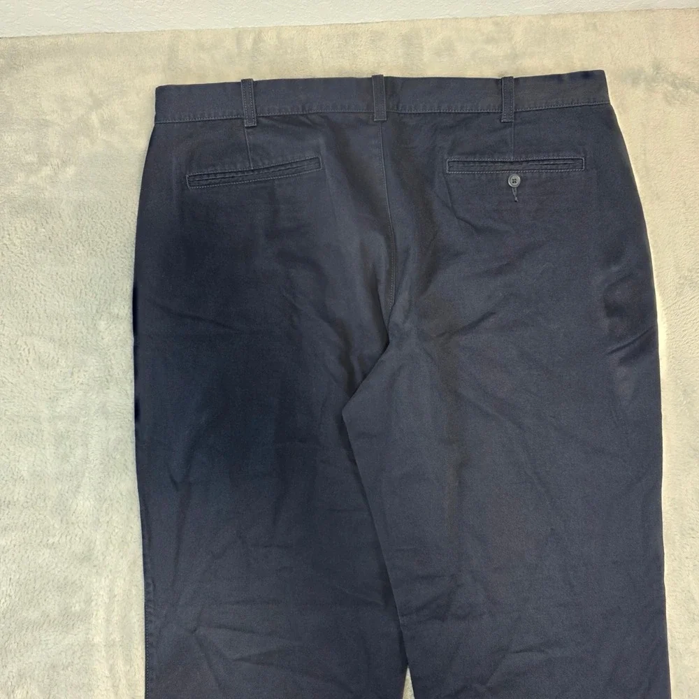 J.Crew Mens 38x32 Navy‎ Blue The Bleecker Chino Pants 100% Cotton Straight Leg